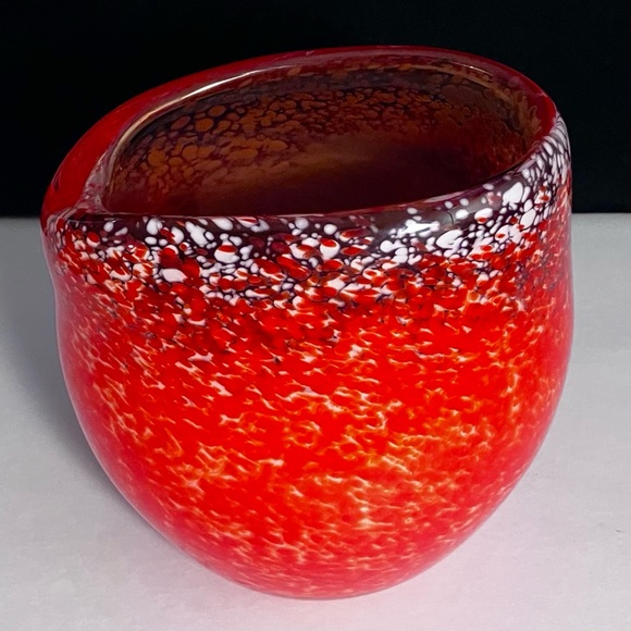 ZELLIQUE STUDIO Magma Vase / Unique VINTAGE AMERICAN ART GLASS / Slight Defects - Picture 4 of 16